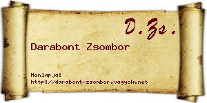 Darabont Zsombor névjegykártya